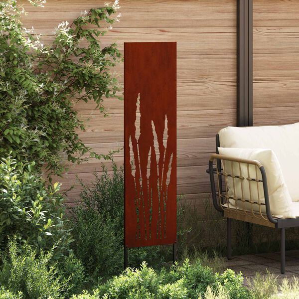 vidaXL Garden Privacy Screen Rusty 32 x 140 cm Weathering steel