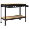 vidaXL Work Benches with Drawer Black 114 x 54 x 91 cm Engineered Wood