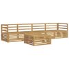 vidaXL Outdoor Sofa Set 5 pcs White Solid Acacia Wood