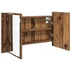 vidaXL Bathroom Mirror Cabinet with Shelf Old Wood 80 x 12 x 45 cm