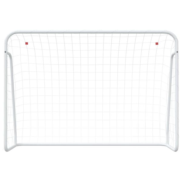 vidaXL Football Goal with Net White 214x75x152 cm Steel&Polyester