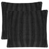 vidaXL Blanket and Throw Pillow Striped Black 200 x 150 cm Polyester