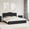 vidaXL Storage Bed with Headboard Black 200 x 200 cm Engineered Wood