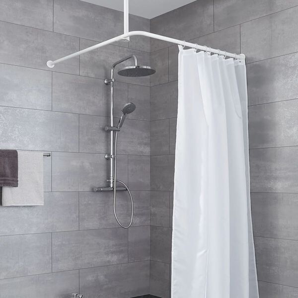 Kleine Wolke Universal Shower Curtain Rod 3 Sizes White