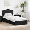 vidaXL Storage Bed with Headboard Black 100 x 200 cm Engineered Wood