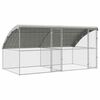 vidaXL Chicken Cage Silver 400 x 200 x 198.5 cm Galvanised Steel