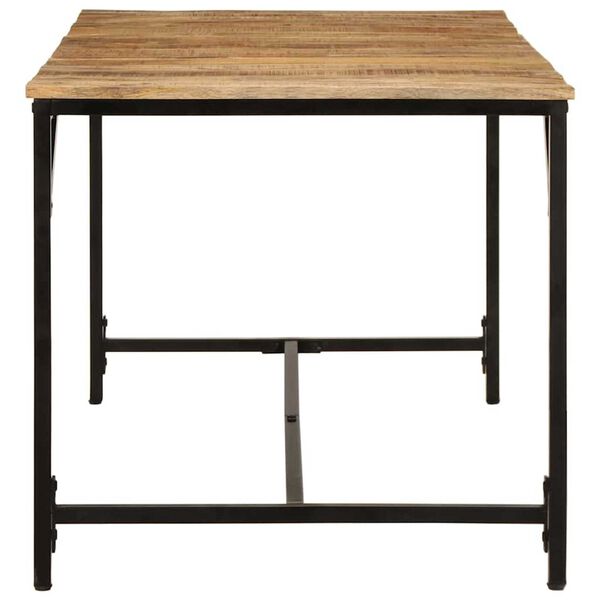 vidaXL Dining Table 160x80x75 cm Solid Wood Rough Mango
