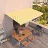 vidaXL Manual Retractable Awning 500x350 cm Yellow and White