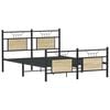 vidaXL Bed Frame without Mattress Sonoma Oak 140x190 cm Engineered Wood