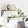 vidaXL Wall Shelves with Shelf 2 pcs Artisan Oak 80 x 25 x 25.5 cm