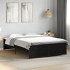 vidaXL Bed Frame without Mattress Black 140x190 cm