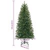 vidaXL Artificial Christmas Tree with 150 LEDs Green 120 cm PE and PVC
