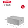 Curver Beton Storage Box Set 3 pcs with Lid Size M Light Grey