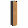 vidaXL Highboard Black Oak 34.5 x 34 x 180 cm Engineered Wood