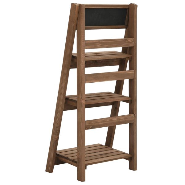 vidaXL 3-Tier Plant Stand with Blackboard 40x30x90 cm Solid Fir Wood