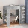 vidaXL Loft Bed Frame with Desk Concrete Grey 98.5 x 200 cm