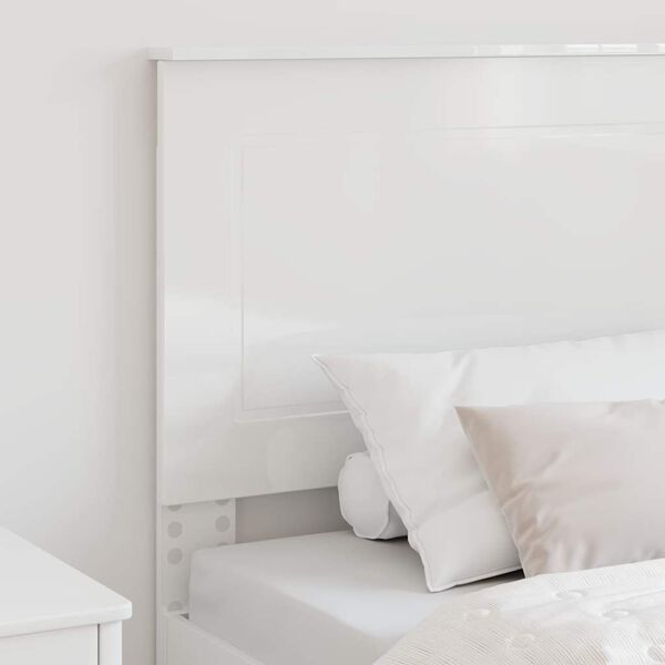 vidaXL Headboard with Headboard Gloss White 75 cm Engineered Wood