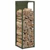 vidaXL Firewood Rack Olive Green 25x25x80 cm Cold-rolled steel