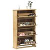 vidaXL Shoe Cabinet "Corona" 99x32x163,5 cm Solid Wood Pine