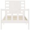 vidaXL Bed Frame without Mattress White Small Single Solid Wood Pine