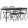 vidaXL Outdoor Furniture Set Folding 5 pcs Anthracite Iron and Steel
