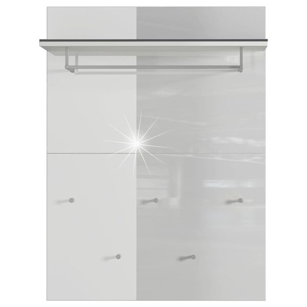 Germania Coat Rack Panel GW-Rimini 75x30x101 cm Graphite and White