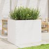 vidaXL Garden Planter White 90x60x68.5 cm Solid Wood Pine