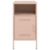vidaXL Bedside Cabinet Pink 36x39x68 cm Steel