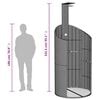 vidaXL Outdoor Shower Black 100x100x241.5 cm Poly Rattan and Acacia Wood