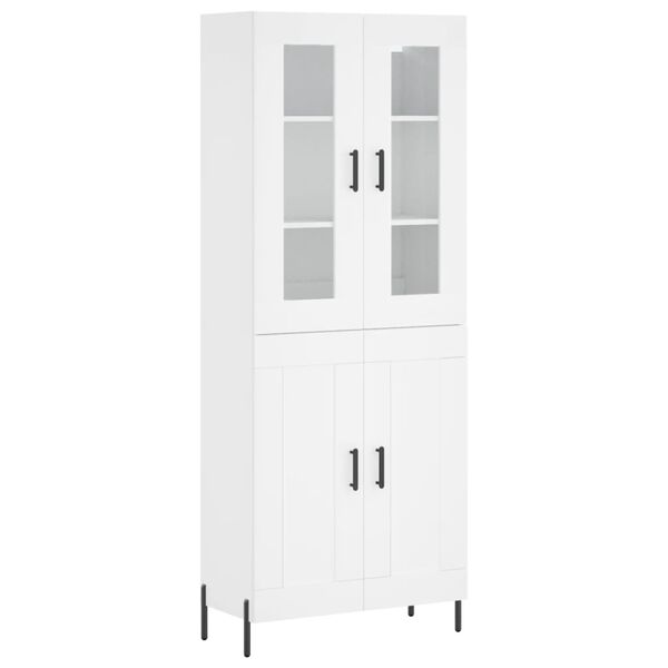 vidaXL Highboard White 69.5x34x180 cm Engineered Wood