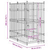 vidaXL Outdoor Dog Kennel Steel 1.84 m&sup2;