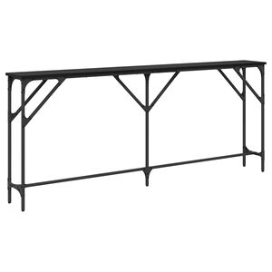 vidaXL Console Table Black oak 180 x 23 x 75 cm
