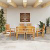 vidaXL Garden Dining Set 5 pcs Brown Solid Acacia Wood