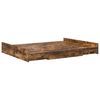 vidaXL Storage Bed Frame Smoked Oak 150 x 200 cm Engineered Wood