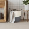 vidaXL Storage Basket Grey and White Ø43x38 cm Cotton