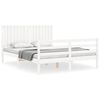vidaXL Bed Frame without Mattress White 160x200 cm Solid Wood