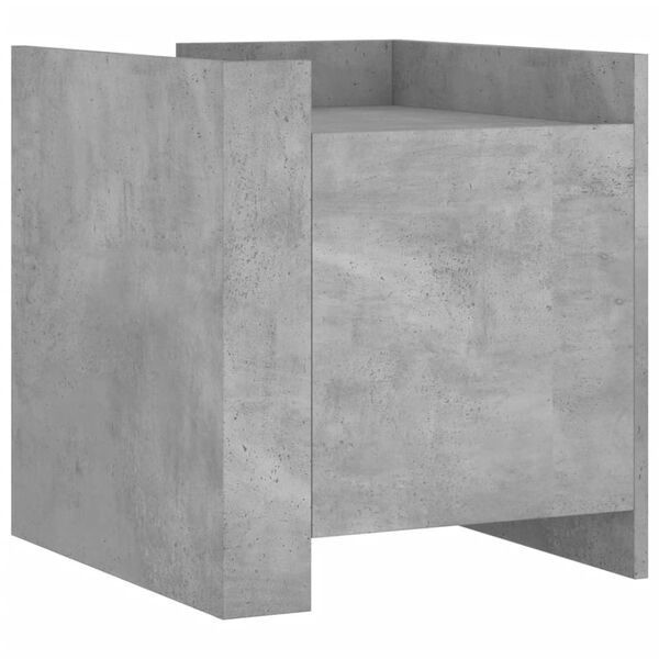 vidaXL Bedside Cabinet Concrete Grey 45x50x50 cm Engineered Wood