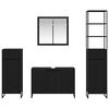 vidaXL Bathroom Furniture Set with Drawer Black Oak Engineered Wood