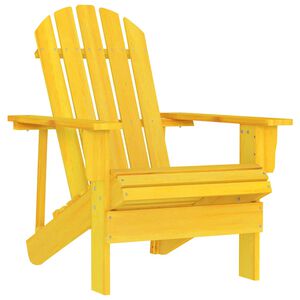 vidaXL Garden Adirondack Chair Solid Fir Wood Yellow