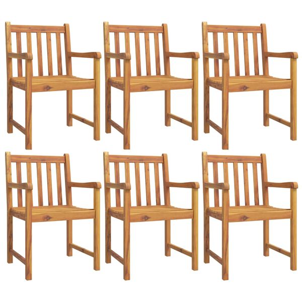 vidaXL 7 Piece Garden Dining Set Solid Wood Acacia