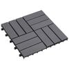 vidaXL Decking Tile 10 pcs Grey 30 x 30 cm Acacia Hardwood