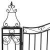 vidaXL Garden Gate Black 121x8x180 cm Wrought Iron