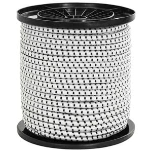 vidaXL Bungee Cords 4 mm Black and White PP and Rubber