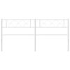 vidaXL Metal Replace Headboard White 180 cm