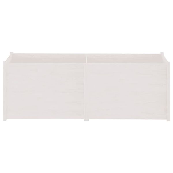 vidaXL Garden Planter White 200x50x70 cm Solid Pinewood