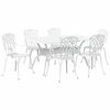 vidaXL Garden Dining Set 7 pcs White Aluminium