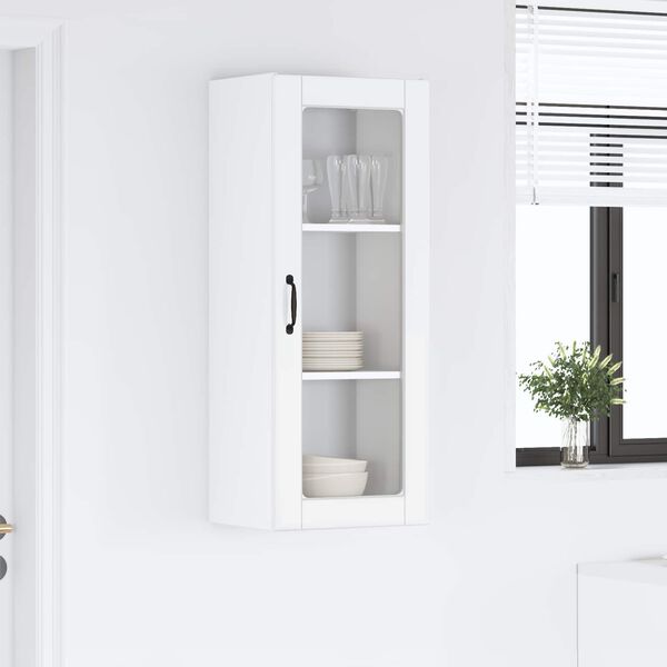 vidaXL Kitchen Cabinet with Shelf High Gloss White 40 x 31 x 100 cm