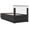 vidaXL Bed Frame with Headboard Black 70 x 190 cm Engineered Wood