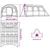 vidaXL Family Tent with Roof Blue and Grey 576 x 325 x 213 cm