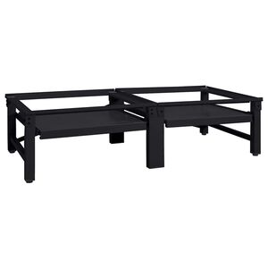 vidaXL Washing Machine Pedestal 2 pcs Black 124.5 x 61.5 x 32.5 cm